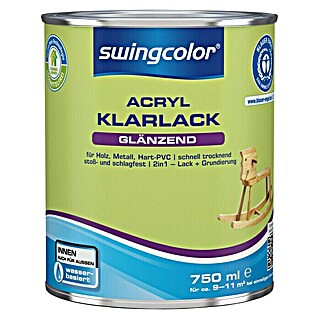 swingcolor Klarlack Acryl (Farblos, 750 ml, Glänzend)