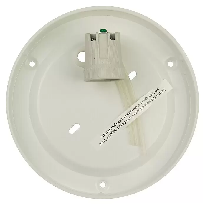Niermann Deckenleuchte rund - 15 W, Ø x H: 35 x 9 cm, Mehrfarbig, E27 - Weiße, runde Lampenfassung mit E27-Sockel und Silikon-Hitzeschutzschläuchen.
