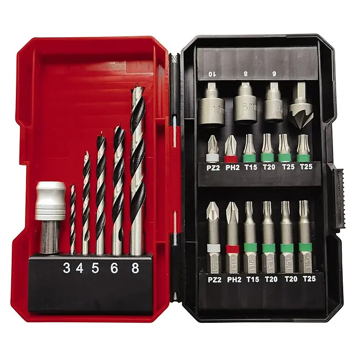 Einhell Power X-Change 18V Akku-Schlagbohrschrauber TE-CD 18/2 Li-i+22 - 18 V, 1 Akku, 2,5 Ah - Offener Werkzeugkasten mit Bohrern und Bits, ideal für Heimwerker und Profis, die Wert auf Qualität und Vielseitigkeit legen.