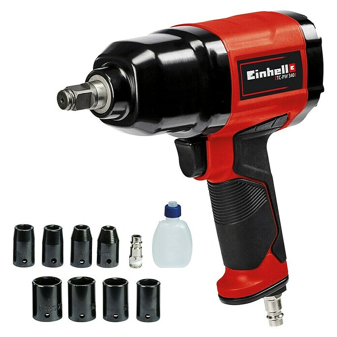 Einhell Classic Druckluft-Schlagschrauber TC-PW 340 (Betriebsdruck: 0 bar - 6,3 bar, Leerlaufdrehzahl: 7 500 U/min, Luftverbrauch: 198 l/min) | BAUHAUS
