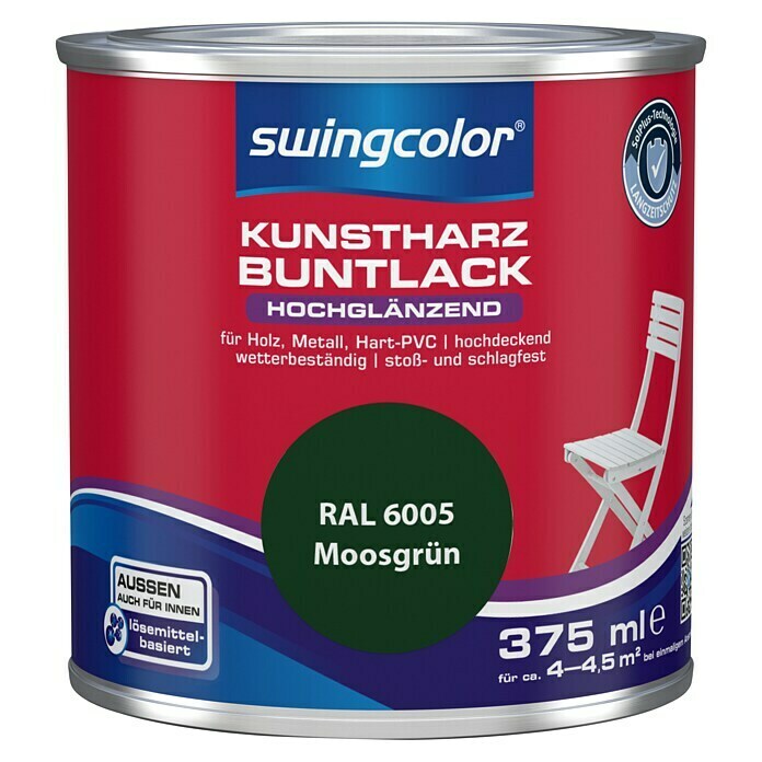 swingcolor Buntlack (Moosgrün, 375 ml, Hochglänzend)