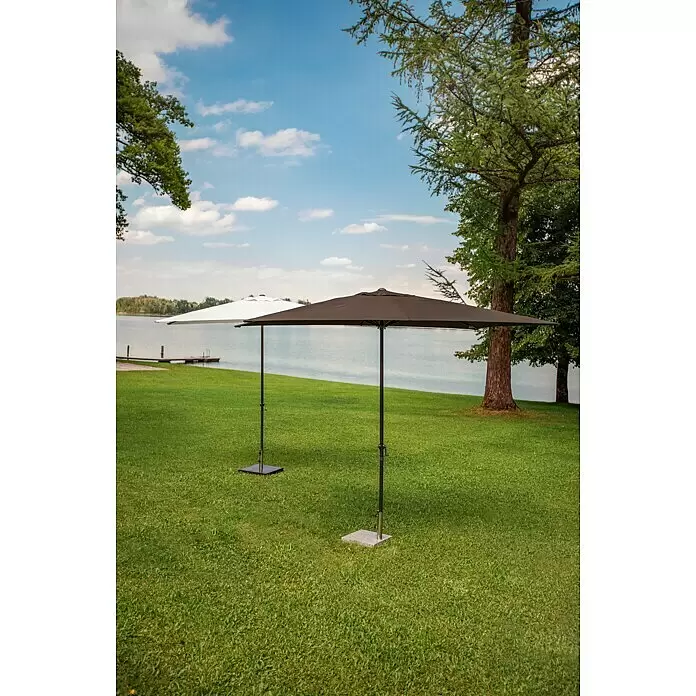 Sunfun Marktschirm Venetien II - Anthrazit, Bespannungsmaß (L x B): 300 x 200 cm - Stimmungsaufnahme