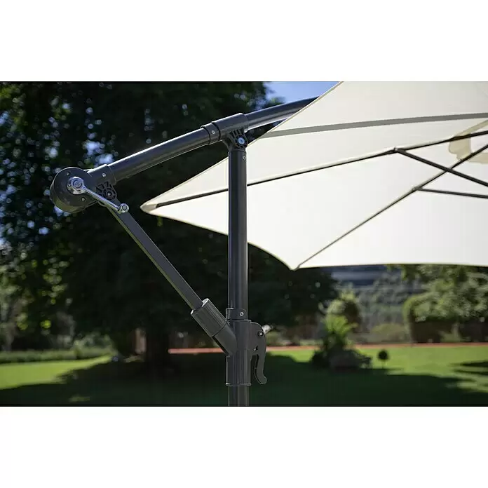 Sunfun Ampelschirm Toscana - Natur, Durchmesser Bespannung: 300 cm - Stimmungsaufnahme