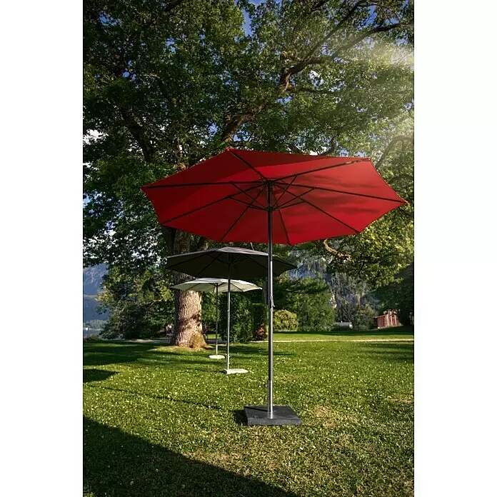 Sunfun Marktschirm Trentino II - Natur, Durchmesser Bespannung: 300 cm - Stimmungsaufnahme