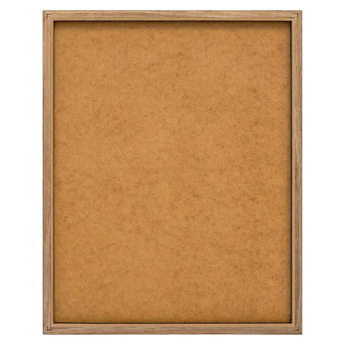 Reinders Bild Slim Frame Wood - Misty Lake Swan, B x H: 40 x 50 cm - Nahaufnahme eines hölzernen Bulletin Boards mit einer hellbraunen Oberfläche, perfekt für Notizen und Erinnerungen.