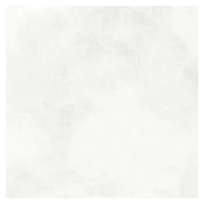BHS Showroom Pavimento porcelánico Madox - 120 x 120 cm, Blanco, Mate, Rectificado - Superficie brillante y texturizada con sutiles variaciones de color, ideal como fondo neutro para presentaciones de productos.