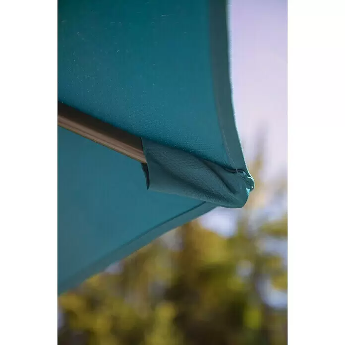 Sunfun Schirmbezug Capri - Petrol, Passend für: Sunfun Ampelschirmgestell Capri Ø 300 cm - Stimmungsaufnahme