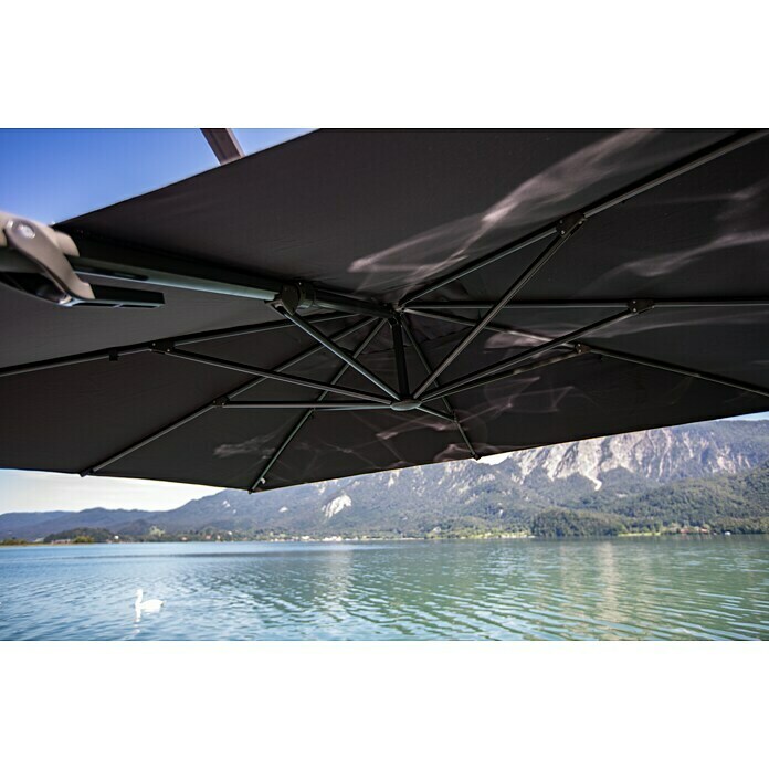 Sunfun Ampelschirm (Anthrazit, 300 x 350 cm)