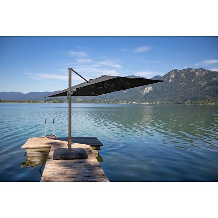 Sunfun Ampelschirm (Anthrazit, 300 x 350 cm)
