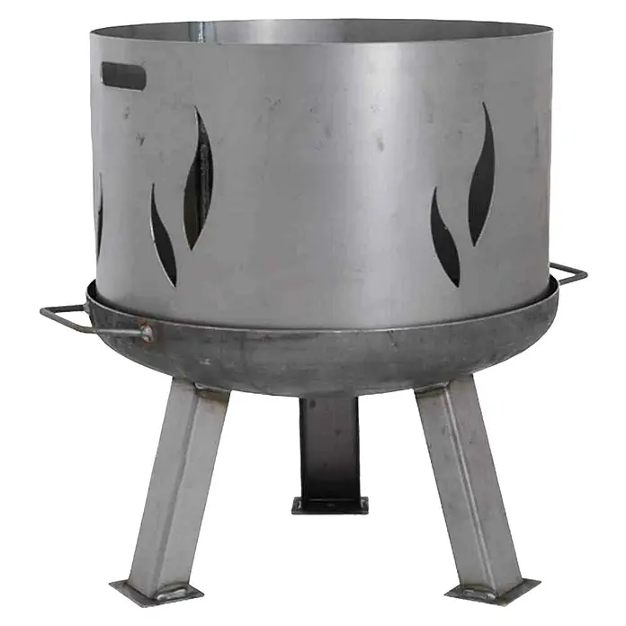 Siena Garden Feuerschalen-Aufsatz - Durchmesser: 96 cm, Stahl - Metall-Feuerkorb mit Flammenmuster, ideal für gemütliche Abende im Freien. Solide Konstruktion für sichere Wärme und stimmungsvolle Atmosphäre.
