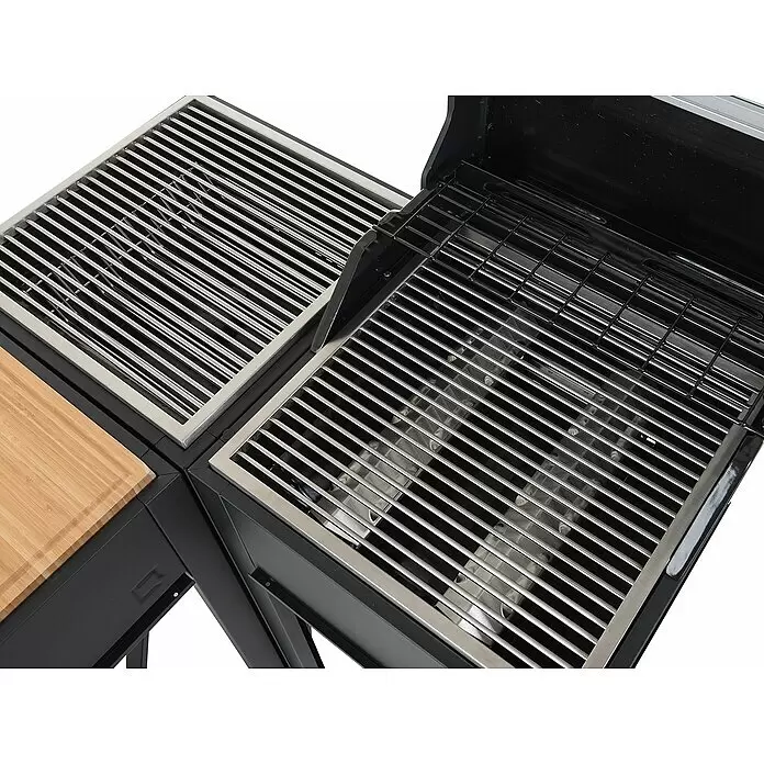 oneQ Gasgrill Flame - Grillfläche (B x T): 40 x 40 cm, 8 kW, Anzahl Brenner: 2 - Detailaufnahme