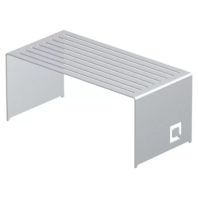 oneQ Warmhalterost - Edelstahl, Passend für: oneQ Holzkohlegrill Glow / oneQ Gasgrill Flame - Diagonale Ansicht
