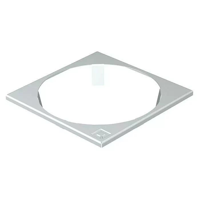 oneQ Grilleinsatz Kamado Grill - Passend für: Kamado Joe Holzkohlegrill Joe Junior / oneQ Basismodul / oneQ Einbausockel, L x B: 40,7 x 40,7 cm, Edelstahl - Diagonale Ansicht