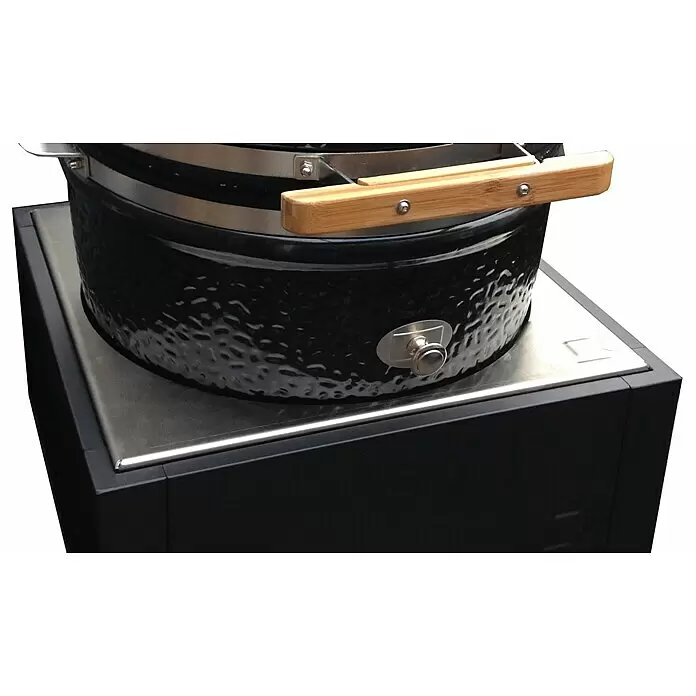 oneQ Grilleinsatz Kamado Grill - Passend für: Kamado Joe Holzkohlegrill Joe Junior / oneQ Basismodul / oneQ Einbausockel, L x B: 40,7 x 40,7 cm, Edelstahl - Detailaufnahme