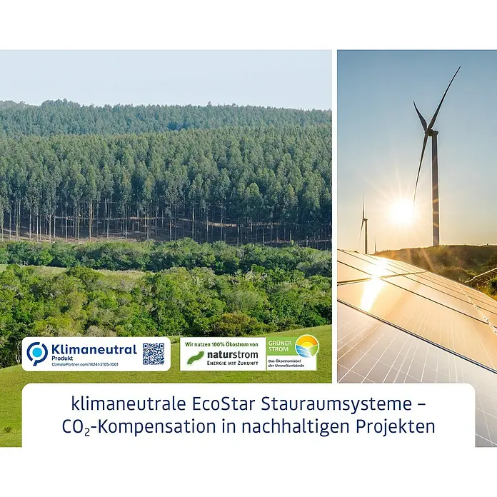 EcoStar Gasdruckfeder - Passend für: EcoStar Gerätehäuser - Umweltfreundliche EcoStar Stauraumsysteme mit CO2-Kompensation durch nachhaltige Projekte.
