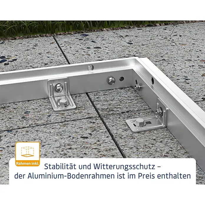 EcoStar Kaminholzregal Trend-V Typ 2 - Metall, Purpurrot - Aluminium-Bodenrahmen mit Montagehalterungen für Stabilität und Witterungsschutz. Inklusive im Preis!