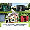 EcoStar Gerätehaus Trend-P Typ 2 (Außenbreite inkl. Dachüberstand: 247,9 cm, Außentiefe inkl. Dachüberstand: 283,4 cm, Grau, Einzeltür) | BAUHAUS