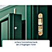 EcoStar Gerätehaus Trend-S Typ 1 (Außenbreite inkl. Dachüberstand: 258,8 cm, Außentiefe inkl. Dachüberstand: 121,3 cm, Moosgrün, Einzeltür) | BAUHAUS
