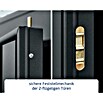 EcoStar Gerätehaus Trend-S Typ 2 (Außenbreite inkl. Dachüberstand: 258,8 cm, Außentiefe inkl. Dachüberstand: 247,7 cm, Anthrazitgrau, Doppeltür) | BAUHAUS