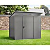 EcoStar Gerätehaus Trend-P Typ 2 (Außenbreite inkl. Dachüberstand: 247,9 cm, Außentiefe inkl. Dachüberstand: 283,4 cm, Grau, Einzeltür) | BAUHAUS