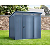 EcoStar Gerätehaus Trend-P Typ 2 (Außenbreite inkl. Dachüberstand: 247,9 cm, Außentiefe inkl. Dachüberstand: 283,4 cm, Taubenblau, Einzeltür) | BAUHAUS