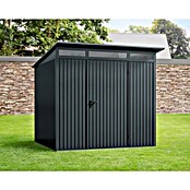 EcoStar Gerätehaus Trend-P Typ 2 (Außenbreite inkl. Dachüberstand: 247,9 cm, Außentiefe inkl. Dachüberstand: 283,4 cm, Anthrazitgrau, Einzeltür) | BAUHAUS
