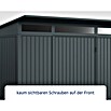 EcoStar Gerätehaus Trend-P Typ 3 (Außenbreite inkl. Dachüberstand: 312,7 cm, Außentiefe inkl. Dachüberstand: 283,4 cm, Anthrazitgrau, Doppeltür) | BAUHAUS
