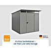 EcoStar Gerätehaus Trend-P Typ 2 (Außenbreite inkl. Dachüberstand: 247,9 cm, Außentiefe inkl. Dachüberstand: 283,4 cm, Grau, Einzeltür) | BAUHAUS
