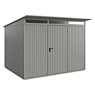 EcoStar Gerätehaus Trend-P Typ 3 (Außenbreite inkl. Dachüberstand: 312,7 cm, Außentiefe inkl. Dachüberstand: 283,4 cm, Grau, Einzeltür)