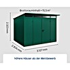 EcoStar Gerätehaus Trend-P Typ 3 (Außenbreite inkl. Dachüberstand: 312,7 cm, Außentiefe inkl. Dachüberstand: 283,4 cm, Moosgrün, Doppeltür) | BAUHAUS