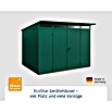 EcoStar Gerätehaus Trend-P Typ 3 (Außenbreite inkl. Dachüberstand: 312,7 cm, Außentiefe inkl. Dachüberstand: 283,4 cm, Moosgrün, Doppeltür) | BAUHAUS