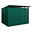 EcoStar Gerätehaus Trend-P Typ 3 (Außenbreite inkl. Dachüberstand: 312,7 cm, Außentiefe inkl. Dachüberstand: 283,4 cm, Moosgrün, Doppeltür) | BAUHAUS