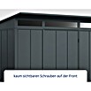 EcoStar Gerätehaus Elegant-P Typ 2 (Außenbreite inkl. Dachüberstand: 247,9 cm, Außentiefe inkl. Dachüberstand: 283,4 cm, Anthrazitgrau, Doppeltür) | BAUHAUS