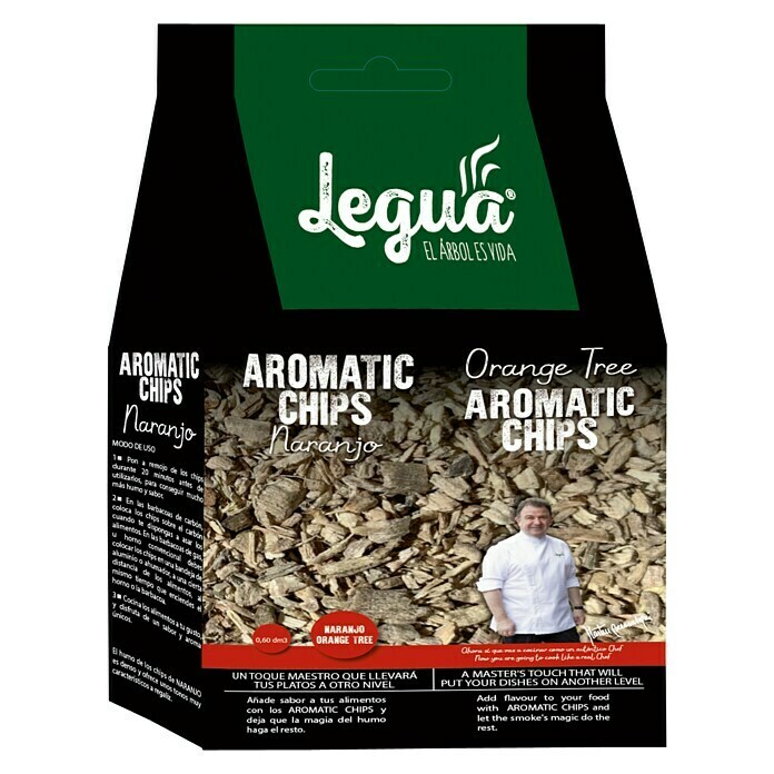 Chips ahumadores Naranjo (Apto para: Barbacoa de gas)