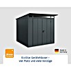 EcoStar Gerätehaus Elegant-P Typ 2 (Außenbreite inkl. Dachüberstand: 247,9 cm, Außentiefe inkl. Dachüberstand: 283,4 cm, Anthrazitgrau, Doppeltür) | BAUHAUS