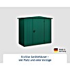 EcoStar Gerätehaus Trend-S Typ 1 (Außenbreite inkl. Dachüberstand: 258,8 cm, Außentiefe inkl. Dachüberstand: 121,3 cm, Moosgrün, Einzeltür) | BAUHAUS