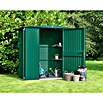 EcoStar Gerätehaus Trend-S Typ 1 (Außenbreite inkl. Dachüberstand: 258,8 cm, Außentiefe inkl. Dachüberstand: 121,3 cm, Moosgrün, Einzeltür) | BAUHAUS