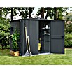 EcoStar Gerätehaus Trend-S Typ 2 (Außenbreite inkl. Dachüberstand: 258,8 cm, Außentiefe inkl. Dachüberstand: 247,7 cm, Anthrazitgrau, Doppeltür) | BAUHAUS