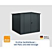 EcoStar Gerätehaus Trend-S Typ 2 (Außenbreite inkl. Dachüberstand: 258,8 cm, Außentiefe inkl. Dachüberstand: 247,7 cm, Anthrazitgrau, Doppeltür) | BAUHAUS
