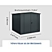 EcoStar Gerätehaus Trend-S Typ 2 (Außenbreite inkl. Dachüberstand: 258,8 cm, Außentiefe inkl. Dachüberstand: 247,7 cm, Anthrazitgrau, Doppeltür) | BAUHAUS