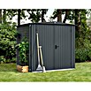 EcoStar Gerätehaus Trend-S Typ 2 (Außenbreite inkl. Dachüberstand: 258,8 cm, Außentiefe inkl. Dachüberstand: 247,7 cm, Anthrazitgrau, Doppeltür) | BAUHAUS