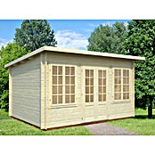 Palmako Caseta de jardín (Madera, 11,5 m², Espesor de pared: 34 mm, Natural)
