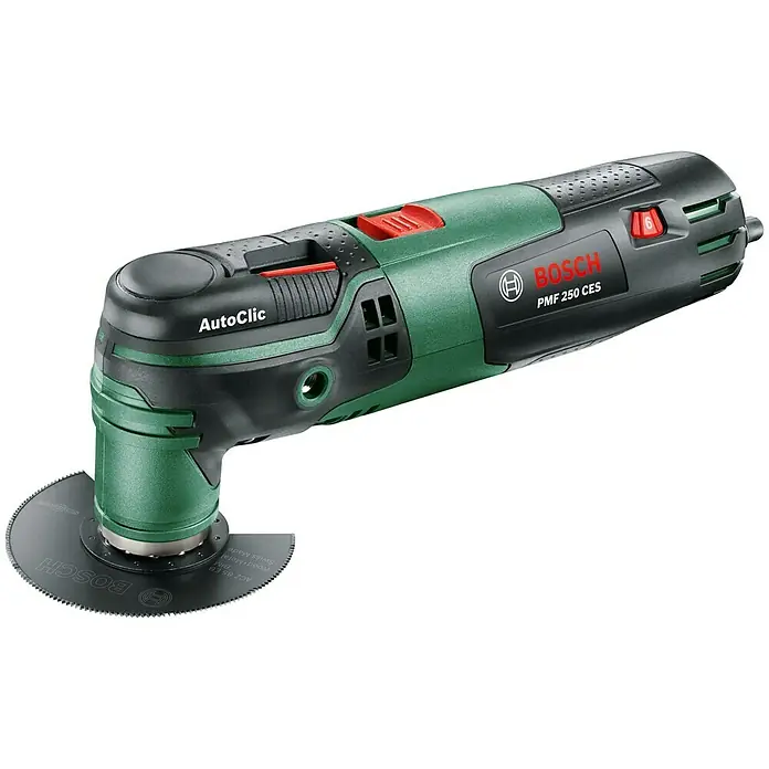 Bosch Multiherramienta PMF 250 CES - 250 W, Sistema STARLOCK - Multiusos Bosch PMF 250 CES con sistema Autoclic y hoja de sierra para aplicaciones versátiles.