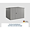 EcoStar Gerätehaus Elegant-S Typ 3 (Außenbreite inkl. Dachüberstand: 323,6 cm, Außentiefe inkl. Dachüberstand: 247,7 cm, Grau, Einzeltür) | BAUHAUS