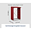 EcoStar Kaminholzregal Elegant-V Typ 1 (Metall, Purpurrot) | BAUHAUS