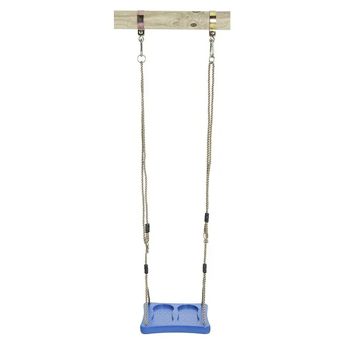 Swing King Fußschaukel - B x L: 35 x 35 cm, Kunststoff, Blau - Das blaue Kinderschaukelsitz-Zubehör mit Seil bietet sicheren und vergnüglichen Schaukelspaß im Freien.