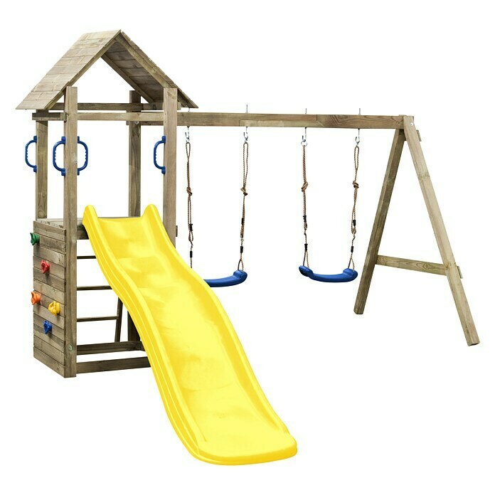 Swing King Kinderspielturm Maria (L x B x H: 295 x 160 x 210 cm, Holz/ Gelb) | BAUHAUS