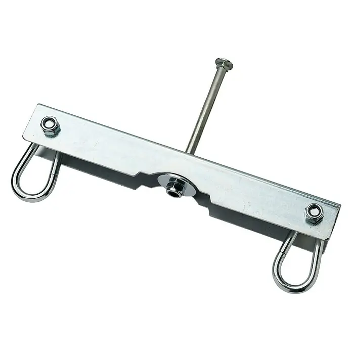 Swing King Schaukelhaken - Ø x L: 1 x 17 cm - Eine silberne Aufhängung mit Haken und einer Schraube für die Deckenmontage, ideal für Lasten. Robuste Konstruktion.