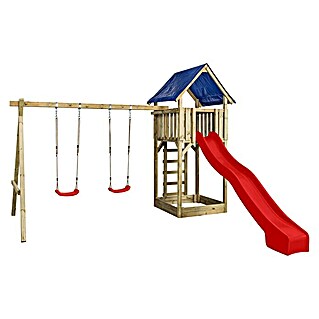 Swing King Kinderspielturm Jonas (Holz/ Rot)