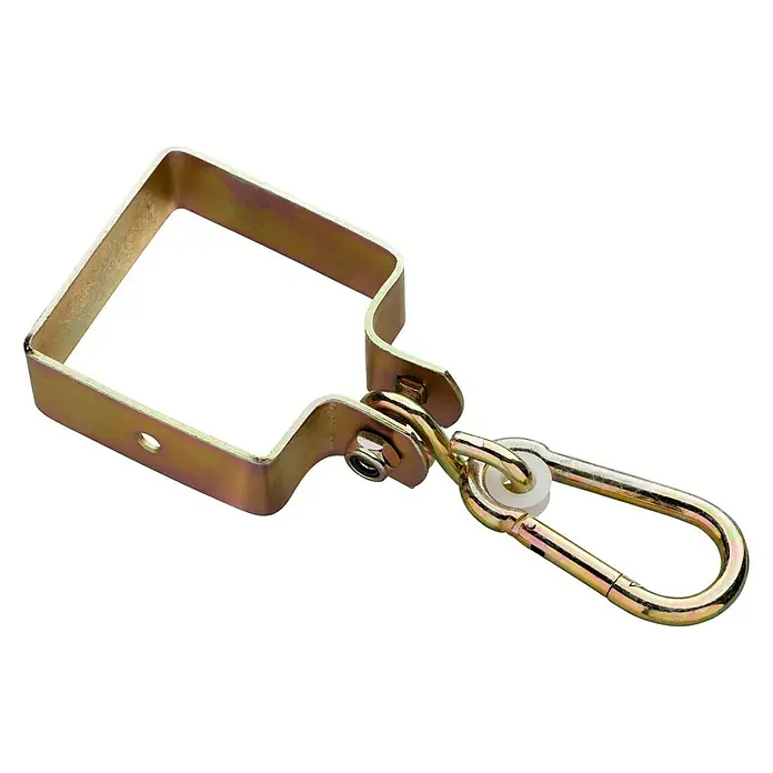 Swing King Schaukelhaken - Ø x L: 9 x 9 cm, Gelb, 4 -tlg. - Metallaufhängung mit Karabinerhaken für Schaukeln oder Hängematten, robust und langlebig für den Außenbereich.